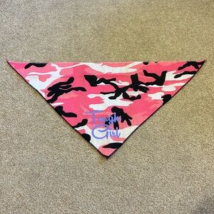 Dog pink camo tough girl bandanna
